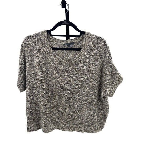 Vince Women's Size S Boxy Chunky Knit Sweater Gray Marl Linen Blend Contemporary - Picture 10 of 10